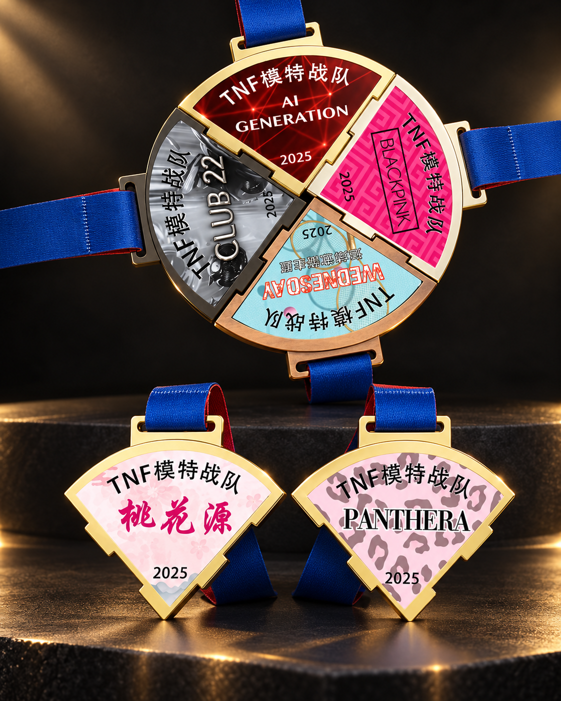 Six TNF Model Teams medals